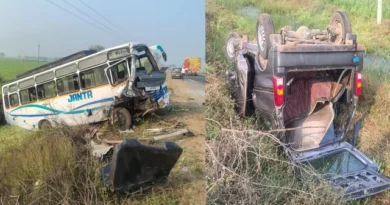 MP Accident: भिंड में भीषण सड़क हादसा, बारात से लौट रही बस ने कार को मारी टक्कर; 4 की मौके पर मौत, 7 घायल
